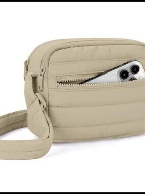 Puffy Crossbody Bag RFID Blocking Nylon Travel Purse Mini Shoulder Handbag